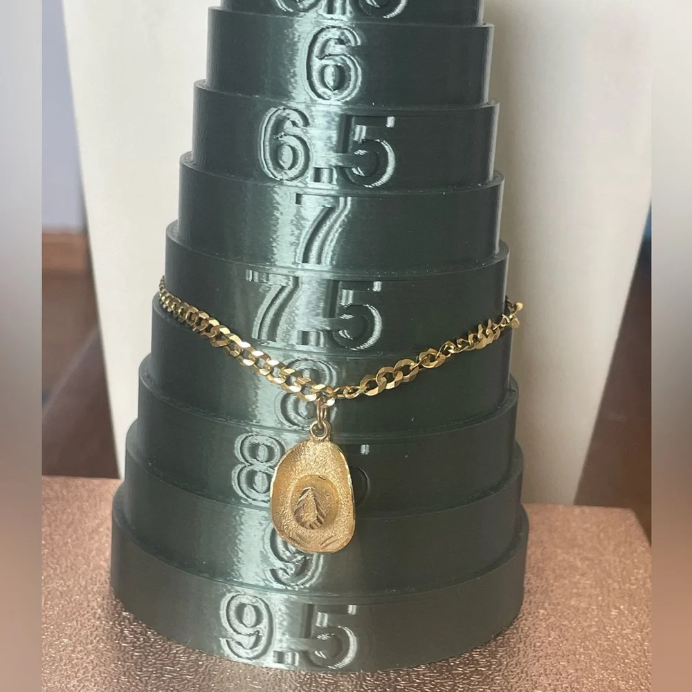 **+For Pablo only **** Italy 14k Gold curb link Bracelet with Sombrero Charm - Picture 10 of 14